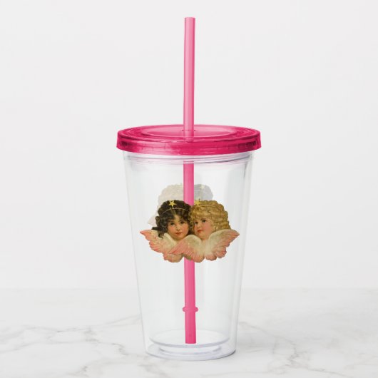 Victoriaanse engelen acryl drinkbeker (Voorkant)