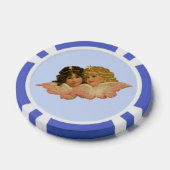 Victoriaanse engelen babyblauw poker chips (Enkel)