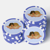 Victoriaanse engelen babyblauw poker chips (Opstapeling)