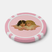 Victoriaanse engelen blozen roze poker chips (Enkel)