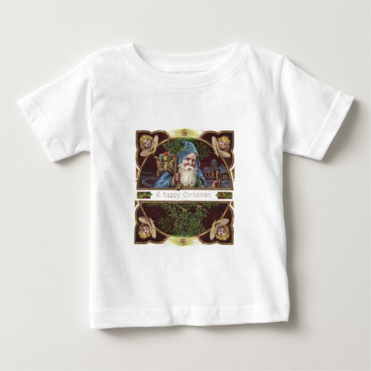 Victoriaanse engelen van de Kerstman Blauwe Kerst (Voorkant)