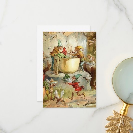 “Victoriaanse feeën” door E S Hardy Bedankkaart (Voorkant / Achterkant in situ)