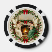 Victoriaanse Feeën Kerst Spirit Poker Chips (Achterkant)