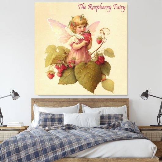 Victoriaanse “Frambozenfee”  Canvas Afdruk (Insitu (Slaapkamer))