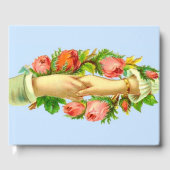 Victoriaanse gevouwen handenprint gastenboek (Voorkant)