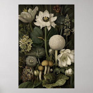 Victoriaanse giftige planten tuindruk, salie poster