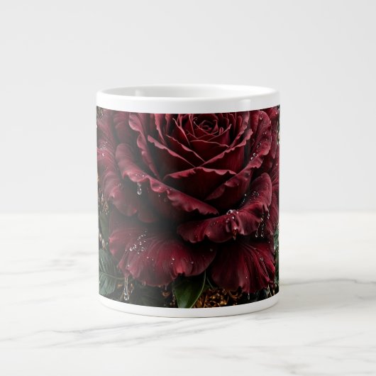 Victoriaanse gotische bloem grote koffiekop (Voorkant)