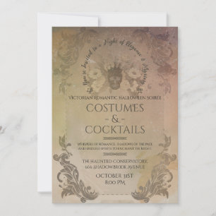 Victoriaanse Gotische Halloween-kostuums & Cocktai Kaart