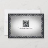 Victoriaanse Gotische IJzeren Rand Witte Bruiloft Save The Date (Achterkant)