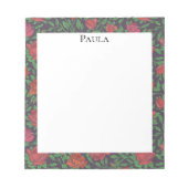 Victoriaanse gotische perfecte rode en fuchsia roz notitieblok (Voorkant)