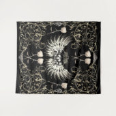 Victoriaanse gotische romantiek schedel vleugels & wandkleed (Voorkant (horizontaal))