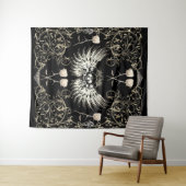 Victoriaanse gotische romantiek schedel vleugels & wandkleed (In Situ (horizontaal))