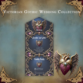Victoriaanse Gotische Trouwcollectie All In One Uitnodiging