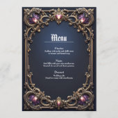 Victoriaanse Gotische Trouwcollectie Menu (Voorkant)