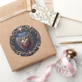 Victoriaanse Gotische Trouwcollectie Ronde Sticker