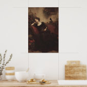 Victoriaanse Gotische Vrouw Printbare Kunst Donker Poster (Keuken)