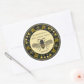 Victoriaanse Grenshoninglabel Ronde Sticker (Envelop)