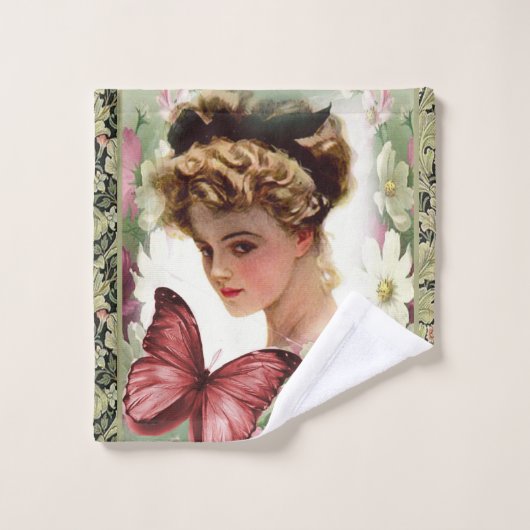 Victoriaanse groene badkamer handdoek sets (Wasdoekje)