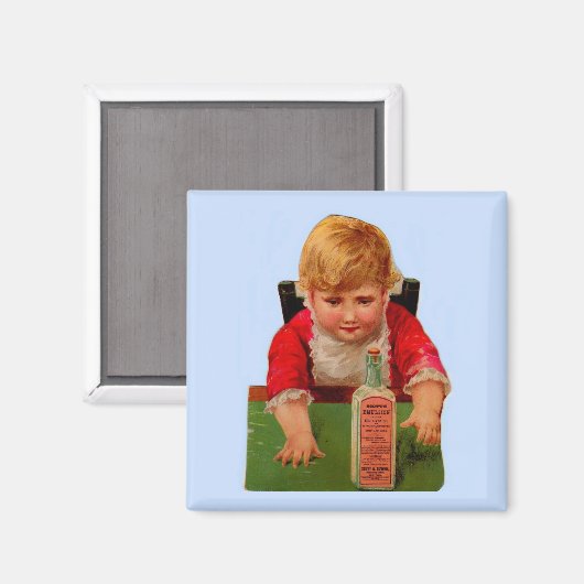 Victoriaanse handelkaart: Scott's Emulsie Castorol Magneet (Voorkant / Achterkant)