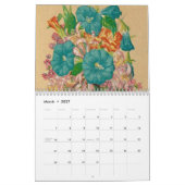 Victoriaanse handgeschilderde bloemen kalender (Mar 2027)