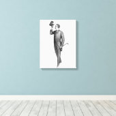 Victoriaanse heer selfie canvas afdruk (Insitu (Houten vloer))