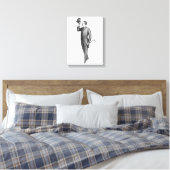 Victoriaanse heer selfie canvas afdruk (Insitu (Slaapkamer))