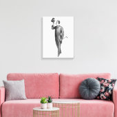 Victoriaanse heer selfie canvas afdruk (Insitu (Woonkamer))