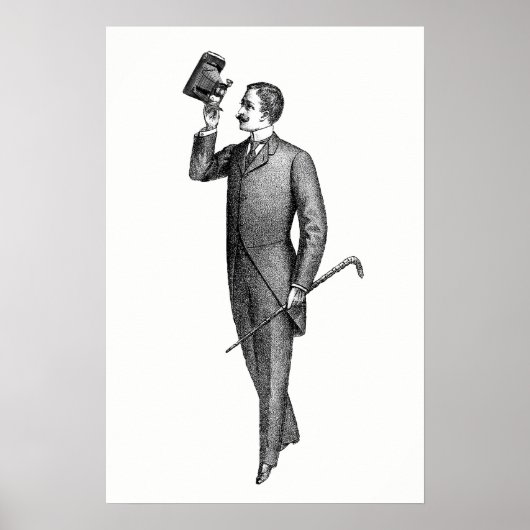 Victoriaanse heer selfie poster (Voorkant)