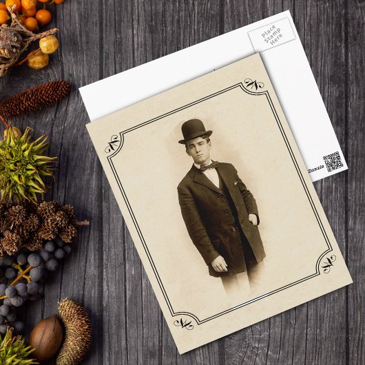 Victoriaanse Heren Ansichtkaart Briefkaart