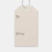 Victoriaanse hertenpostbode kerstcadeautags cadeaulabel (Achterkant)