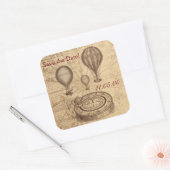  victoriaanse heteluchtballonnen vierkante sticker (Envelop)