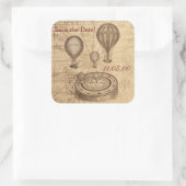  victoriaanse heteluchtballonnen vierkante sticker (Tas)