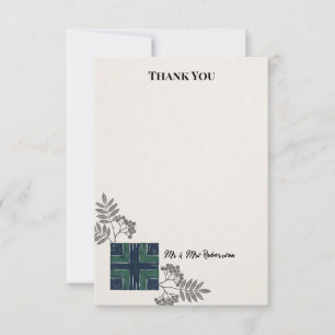 Victoriaanse Highland Lodge Henderson Tartan Bedankkaart