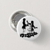 Victoriaanse homoseksuele man die een silhouet van ronde button 3,2 cm (Voorkant /achterkant)