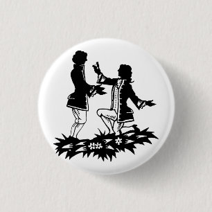 Victoriaanse homoseksuele man die een silhouet van ronde button 3,2 cm