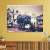 Victoriaanse huizen in San Francisco Canvas Afdruk (Insitu (Woonkamer))