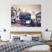 Victoriaanse huizen in San Francisco Canvas Afdruk (Insitu (Slaapkamer))