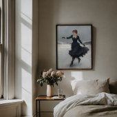 Victoriaanse IJsschaatser Winterposter Poster