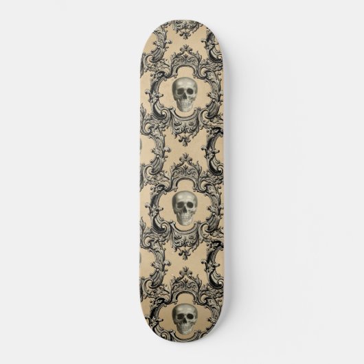 Victoriaanse kader schedels goth skelet gotisch persoonlijk skateboard (Voorkant)