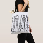 Victoriaanse kapper schaar elegant tote bag (Dichtbij)
