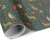 Victoriaanse Kerst Bloemstuk Cadeaupapier (Rol Hoek)