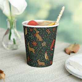 Victoriaanse Kerst Dier & Botanisch  Papieren Bekers