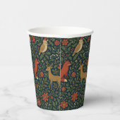 Victoriaanse Kerst Dier & Botanisch Papieren Bekers (Rechts)
