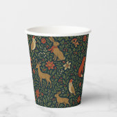Victoriaanse Kerst Dier & Botanisch Papieren Bekers (Voorkant)