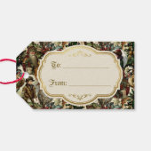 Victoriaanse Kerst Elegantie  Cadeaulabel (Achterkant Horizontaal)