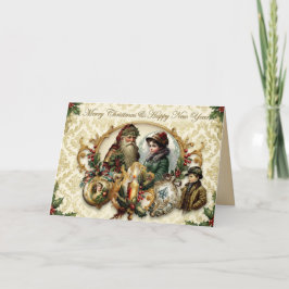 Victoriaanse Kerst Elegantie  Feestdagen Kaart