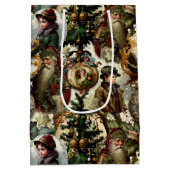 Victoriaanse Kerst Elegantie Medium Cadeauzakje (Achterkant)