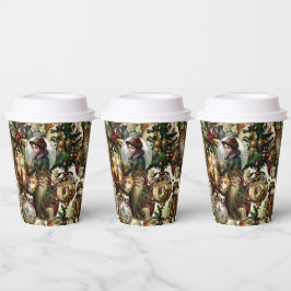 Victoriaanse Kerst Elegantie Papieren Bekers