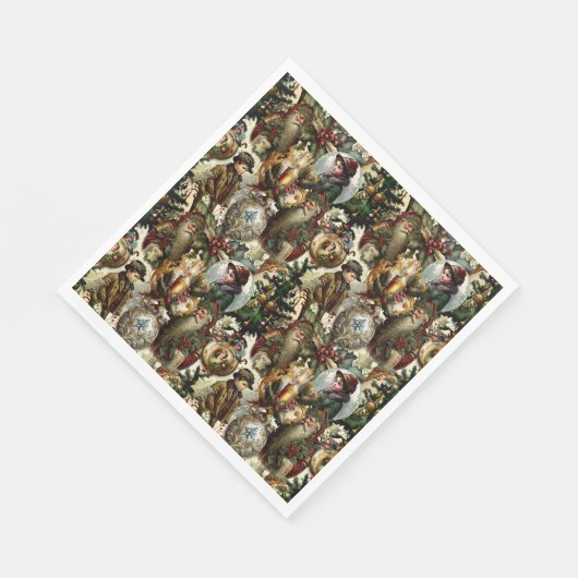 Victoriaanse Kerst Elegantie Servet (Hoek)