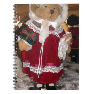 Victoriaanse Kerstbeer met pop Vintage Notitieboek